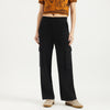 Women Solid Ponte Cargo Pants