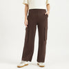 Women Solid Ponte Cargo Pants