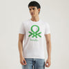 Men Regular Fit Round Neck Printed Big Icon Branded T-Shirt