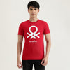 Men Regular Fit Round Neck Printed Big Icon Branded T-Shirt