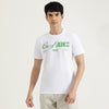 Men Relaxed Fit Round Neck Typography T-Shirt