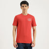 Men Relaxed Fit Round Neck Typography T-Shirt