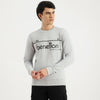 Men Regular Fit Round Neck Typography Sports Sweatshirt