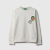 Boys Regular Fit Round Neck Respect The Locals Back Print Sweatshirt