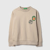 Boys Regular Fit Round Neck Respect The Locals Back Print Sweatshirt
