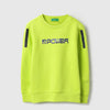Boys Regular Fit Round Neck Printed Mpower In Glossy Technique Sweatshirt