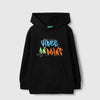 Boys Regular Fit Hooded Neck Typography Vibes On Point Multi Technique Sweatshirt