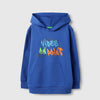 Boys Regular Fit Hooded Neck Typography Vibes On Point Multi Technique Sweatshirt