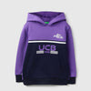 Boys Regular Fit Hooded Neck Colorblock Sweatshirt