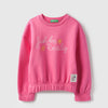 Girls Regular Fit Round Neck Typography Just Be Ready Sweatshirt