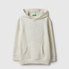 Girls Regular Fit Hooded Neck Embossed Agendered Towel Sweatshirt
