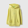 Girls Regular Fit Hooded Neck Embroidered Agendered Sweatshirt