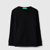 Girls Regular Fit Round Neck  Back Print Simplicity Sweatshirt