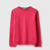 Girls Regular Fit Round Neck  Back Print Simplicity Sweatshirt