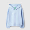 Girls Cropped Fit Hooded Neck Solid Sweatshirt