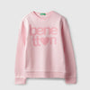 Girls Regular Fit Round Neck Printed Sweatshirt
