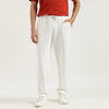 Men Embossed Tape Regular Fit Scuba Trackpants
