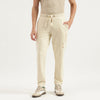 Men Embossed Regular Fit Peached Fleece Sweatpants