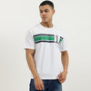 Boxy Fit Crew Neck Striped Jersey T-Shirt