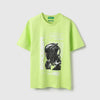 Boys Relaxed Fit Round Neck M Power Biker T-Shirt