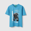 Boys Relaxed Fit Round Neck M Power Biker T-Shirt