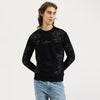 Men Regular Fit Crew Neck Floral Print Terry Sweatshirt