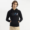 Men Regular Fit Hooded Neck Printed Fabric Transfer Terry Sweatshirt