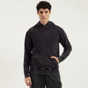 Men Boxy Fit Hooded Neck Solid Washed Terry Sweatshirt