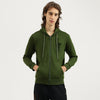 Men Relaxed Fit Hooded Neck Applique Plutch Fleece Sweatshirt
