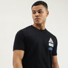 Men Relaxed Fit Crew Neck Applique T-Shirt