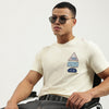 Men Relaxed Fit Crew Neck Applique T-Shirt