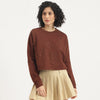 Women Round Neck Applique All Over Sweatshirt