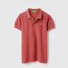 Boys Regular Fit Heathered Jaspe Polo T-Shirt