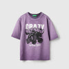 Boys Boxy Fit Round Neck Graphic Crazy Truck T-Shirt