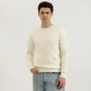 Men Regular Fit Crew Neck Geometric Classic Polar Lining Sweatshirt