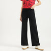 Women Solid Centre Pin Tuck Pull Up Pants