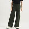 Women Solid Centre Pin Tuck Pull Up Pants