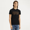 Men Relaxed Fit Crew Neck Typography T-Shirt