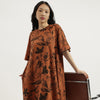 Women Round Neck Floral Print Dress