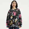 Women Round Neck Floral Sweatshirt