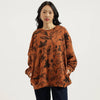 Women Round Neck Floral Sweatshirt