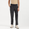 Men Textured Regular Fit Velour Sweatpants