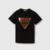 Boys Regular Fit Round Neck Sequince T-Shirt