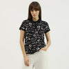 Women Polo Neck Printed T-Shirt