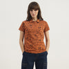 Women Printed Polo T-Shirt