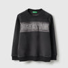 Boys Regular Fit Round Neck Colorblock Velour Sweatshirt