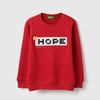 Boys Regular Fit Round Neck Printed Hope In Technique Sweatshirt