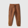 Boys Textured Regular Fit Waffle Polar Trackpants