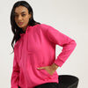 Women Hooded Neck Solid Soft Knit Sweatshirt