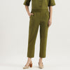 Women Solid Easy Pull On Cotton Linen Pants